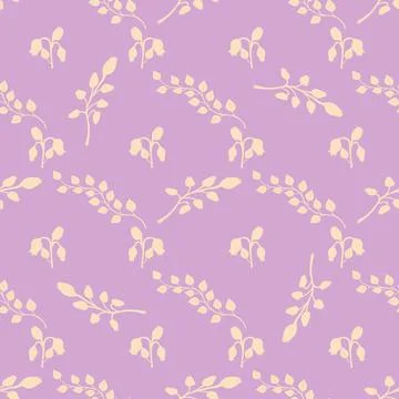 Seamless pattern of bells and leaves Stock Illustration