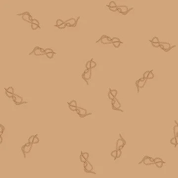 Seamless pattern bend rope knot cartoon vector Stock Illustration
