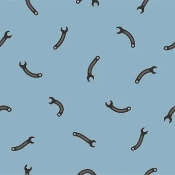 Seamless Pattern of bend wrenches pattern Stock Illustration