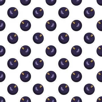 Seamless pattern with berries, currant branch and leaves Illustrazione stock