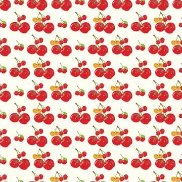 Seamless Pattern with Berries Stock Illustration