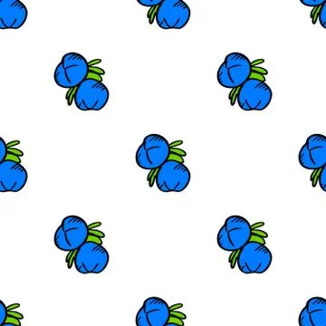 Seamless pattern with berry Stock Illustration