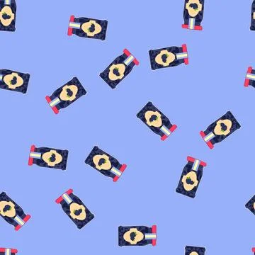 Seamless pattern berry jam jar cartoon vector Stock Illustration