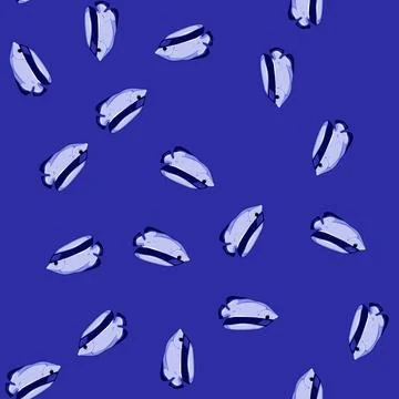 Seamless pattern betta exotic fish cartoon vector 库存插图