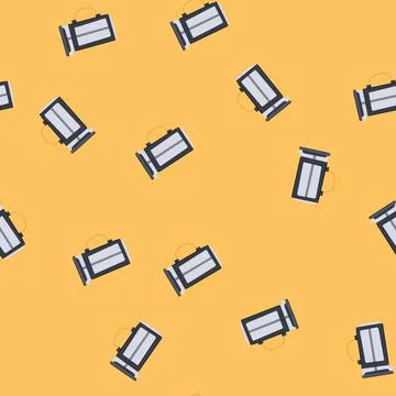 Seamless pattern beverage french press coffee cartoon vector Stock Illustration