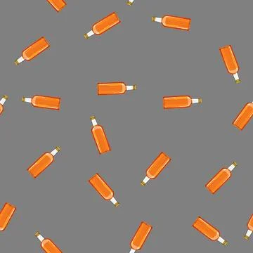 Seamless pattern beverage glass bottle soda cartoon vector イラスト素材