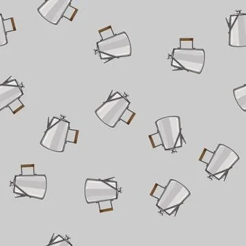 Seamless pattern beverage percolator pot coffee cartoon vector Stock Illustration