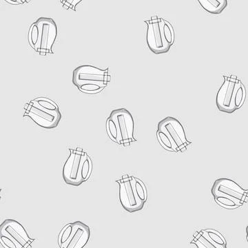 Seamless pattern beverage water pitcher cartoon vector Illustrazione stock
