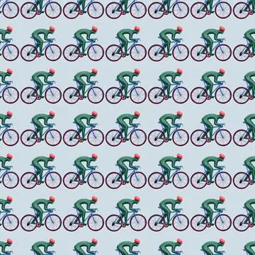 Seamless pattern bicycle illustration Stock Illustration