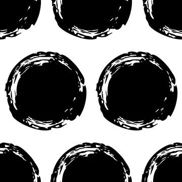 Seamless pattern with big grunge style circles Illustrazione stock