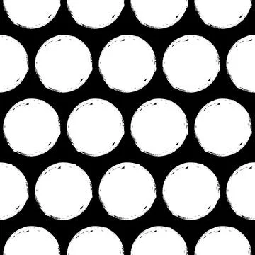 Seamless pattern with big grunge style circles Illustrazione stock