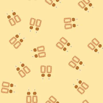 Seamless pattern bijouterie boho earrings cartoon vector 库存插图