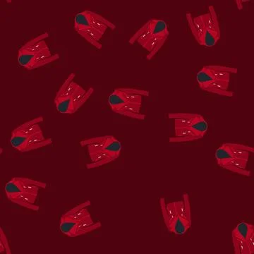 Seamless pattern biker leather jacket female cartoon vector イラスト素材