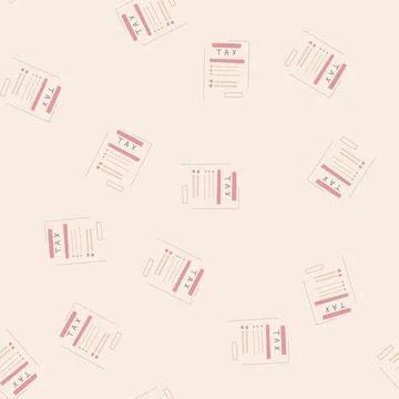 Seamless pattern bill tax form cartoon vector Stock Illustration