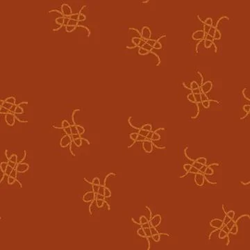 Seamless pattern binding rope knot cartoon vector Illustrazione stock