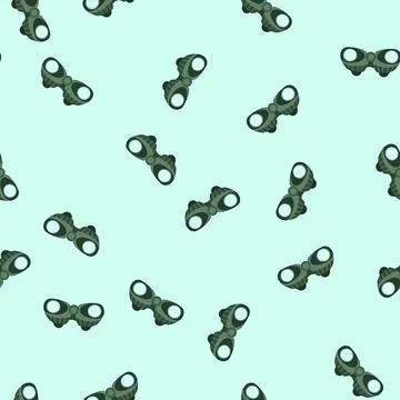 Seamless pattern binocular binoculars cartoon vector Stock Illustration