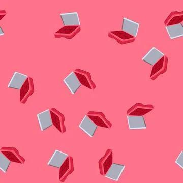 Seamless pattern bins craft organizer cartoon vector Stock Illustration