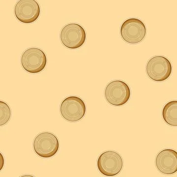 Seamless pattern biodegradable bamboo plate cartoon vector 库存插图