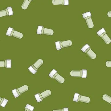 Seamless pattern biodegradable deodorant eco friendly cartoon vector Stock Illustration