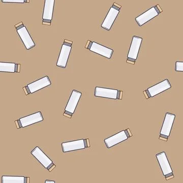 Seamless pattern biodegradable eco friendly jar cartoon vector Stock Illustration