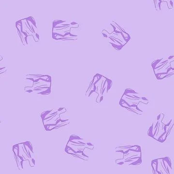 Seamless pattern biodegradable plastic shopping bag cartoon vector 库存插图
