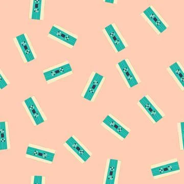 Seamless pattern biometric smart patch cartoon vector イラスト素材