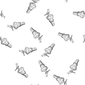 Seamless pattern Bird figurine decorating a wine bottle stopper illustration Stock Illustration