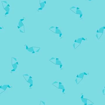 Seamless pattern bird origami animals cartoon vector Illustrazione stock