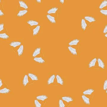 Seamless pattern bird wing angel cartoon vector Stock Illustration