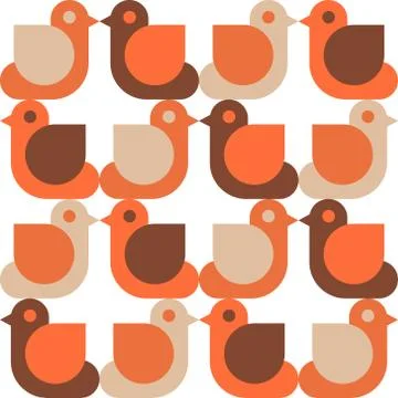 Seamless pattern with birds Stock Illustration
