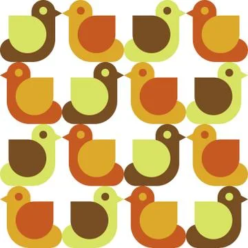 Seamless pattern with birds Stock Illustration