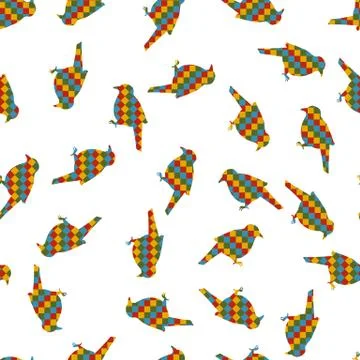 Seamless pattern with birds. Stock Illustration