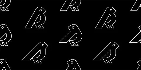 Seamless pattern with Birds Illustrazione stock