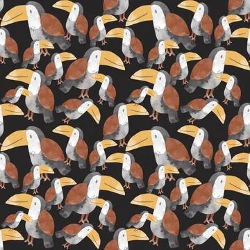 Seamless pattern with birds イラスト素材