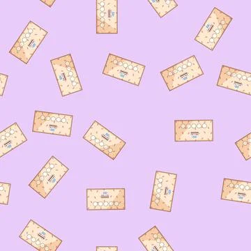 Seamless pattern Birthday loyalty card showing customer reward progress Illustrazione stock