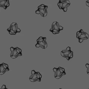 Seamless pattern bituminous coal ore cartoon vector Stock Illustration