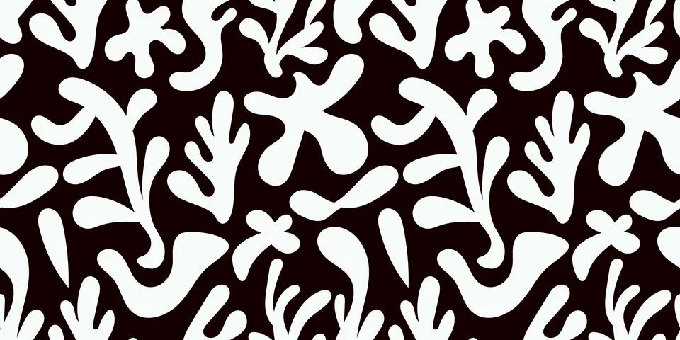 Seamless pattern with bizarre abstract geometric shapes Stock Illustration