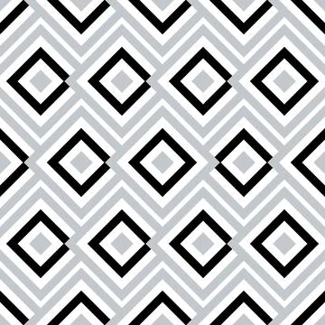 Seamless pattern with black and silver gray squares 6943 Illustrazione stock