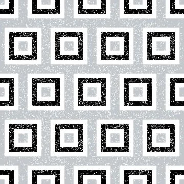 Seamless pattern with black and silver gray squares 7063 Illustrazione stock