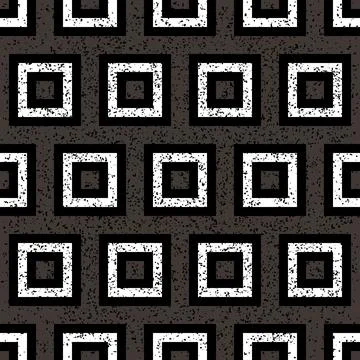 Seamless pattern with black and silver gray squares 7182 Illustrazione stock