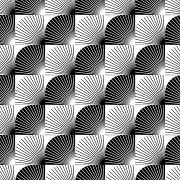 Seamless pattern with black and white lines Stock Illustration