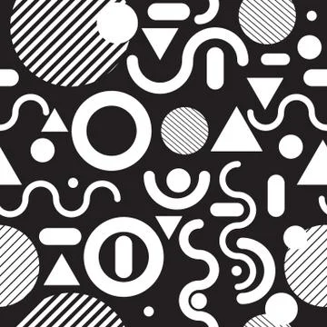 Seamless pattern black and white Stock Illustration