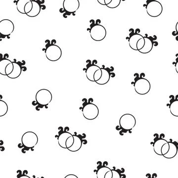 Seamless pattern black and white with abstract circles vector Stock Illustration