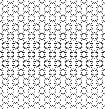Seamless pattern in black and white geometric lines Stock Illustration