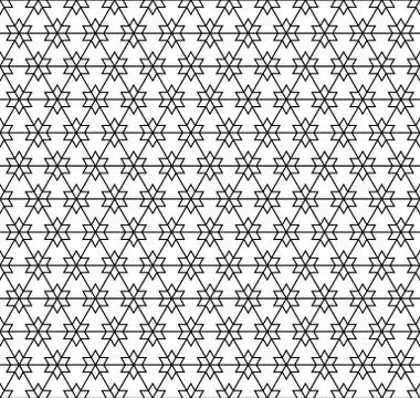 Seamless pattern in black and white geometric lines Stock Illustration