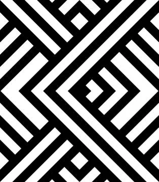 Seamless pattern with black and white diagonal stripes Stock Illustration