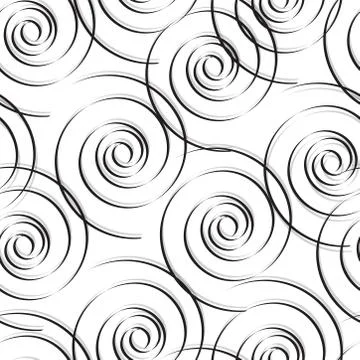Seamless pattern black and white with abstract circles vector Stock Illustration