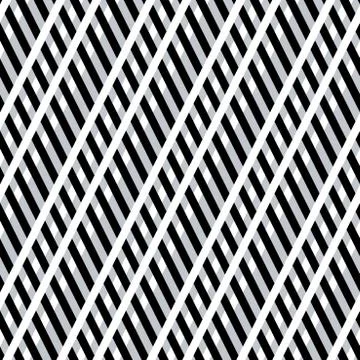 Seamless pattern with black and white overlapping bands, modern stylish image. Stock Illustration