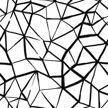 Seamless pattern black and white brush texture strokes geometry Stock Illustration