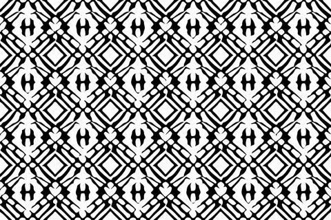 Seamless pattern. Black and white geometric background. Vector illustration. Stock Illustration